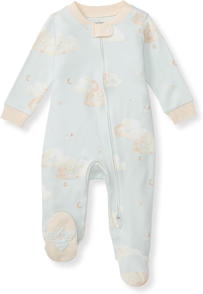 Burt's Bees Baby Boys' Organic Cotton, Sleep and Play Footed Pajamas | Easy zip by BurtsBeesBaby