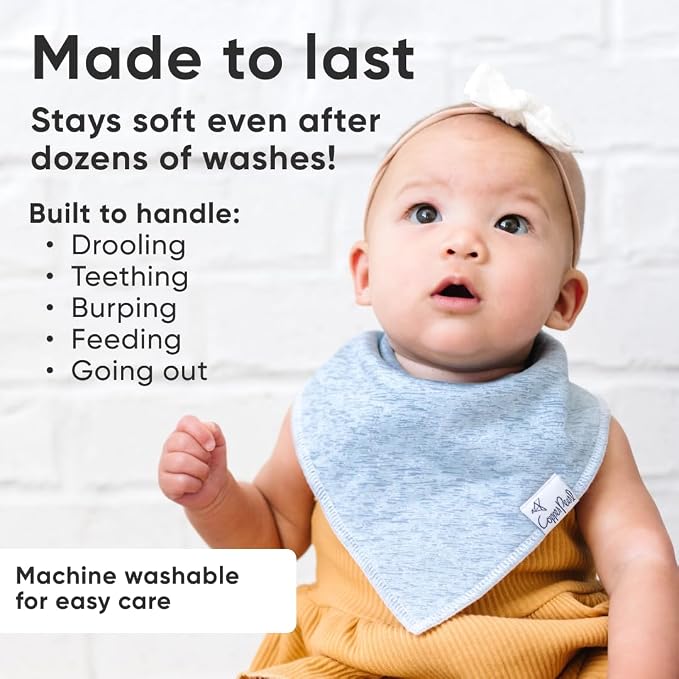 Copper Pearl Baby Bibs 4 Pack & 6 Pack, Bandana Drool Bibs - Image 4