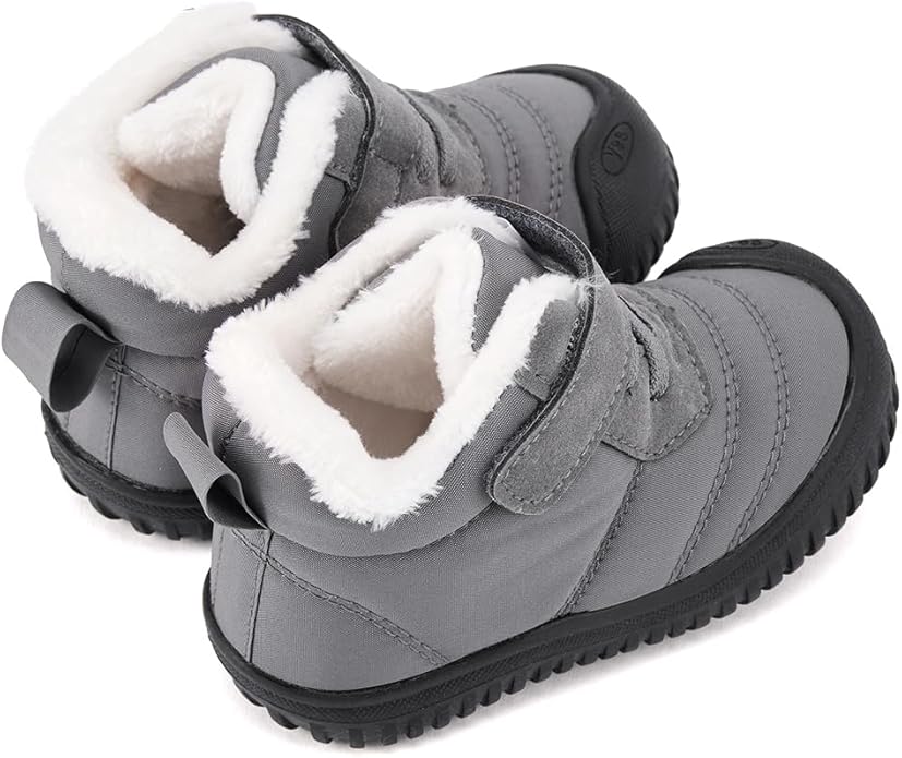 BMCiTYBM Toddler Baby Snow Boots Winter Shoes Boys Girls Cold Weather Baby Faux Fur Shoes