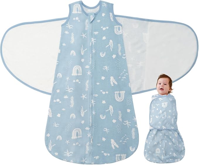 Baby Swaddle Sleep Sack, 1.0 Tog New-Parent-Friendly Swaddle by Lilbestie