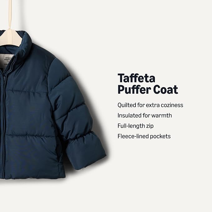Amazon Essentials x Sofia Grainge Toddler and Baby Girls' Taffeta Puffer Jacket - Image 3