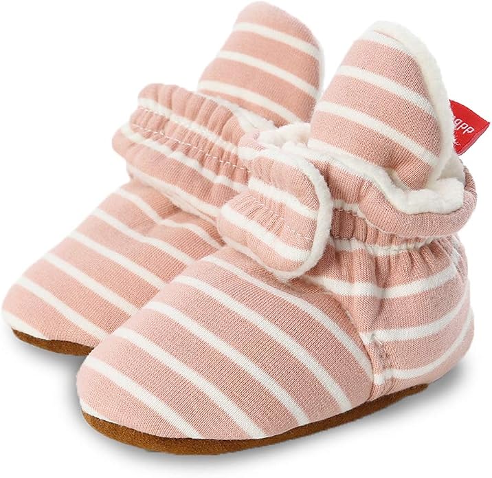 Babelvit Newborn Baby Boy Girl Soft Fleece Booties Stay On Infant Slippers - Image 3