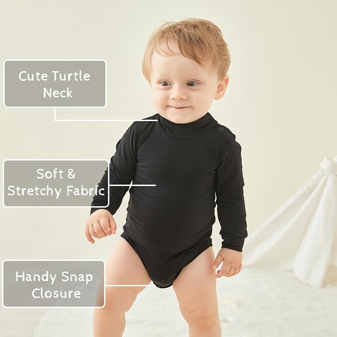 pureborn Baby Girls Boys Bodysuit Super Soft Cotton Romper 0-24 Months | - Image 2