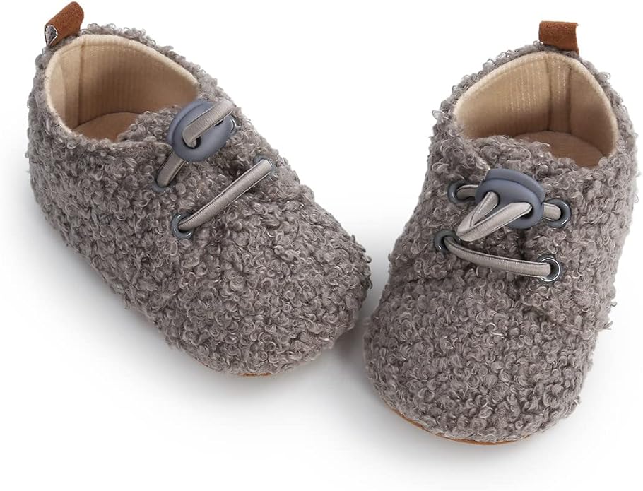 Ohwawadi Infant Baby Boys Girls Slippers Cozy Fleece Booties Soft Bottom Warm - Image 6