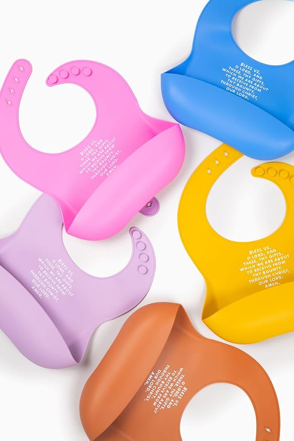 Be A Heart Silicone Baby Bibs, Adjustable Waterproof Bibs, Meal Blessing Bibs - Image 3