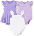 PATPAT Baby Girl Bamboo Viscose Bodysuits Set by PATPAT