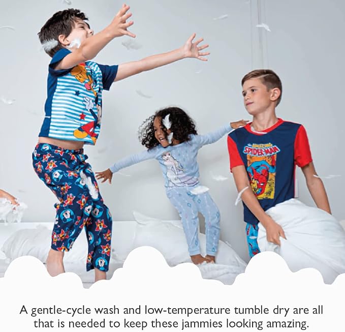 Disney Unisex Kids' 6-piece Snug-fit Cotton Matching Comfortable Pajama Set - Image 6
