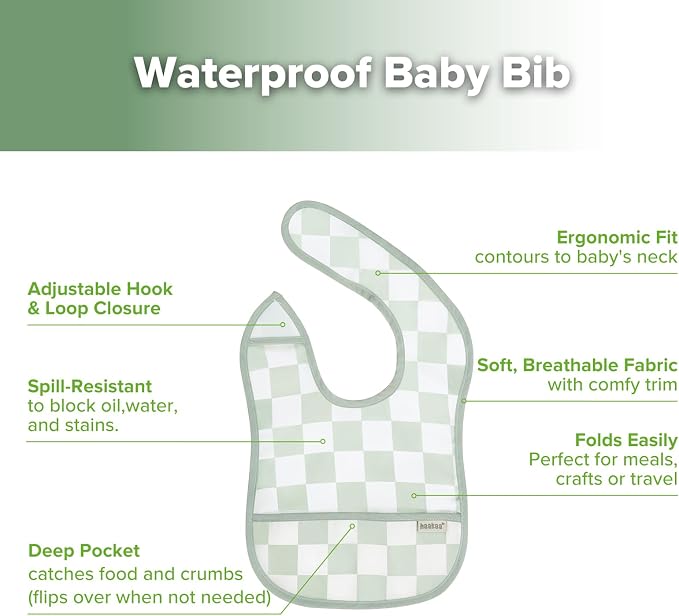 haakaa Waterproof Baby Bibs for Eating 2pcs for 6-24M - Image 4