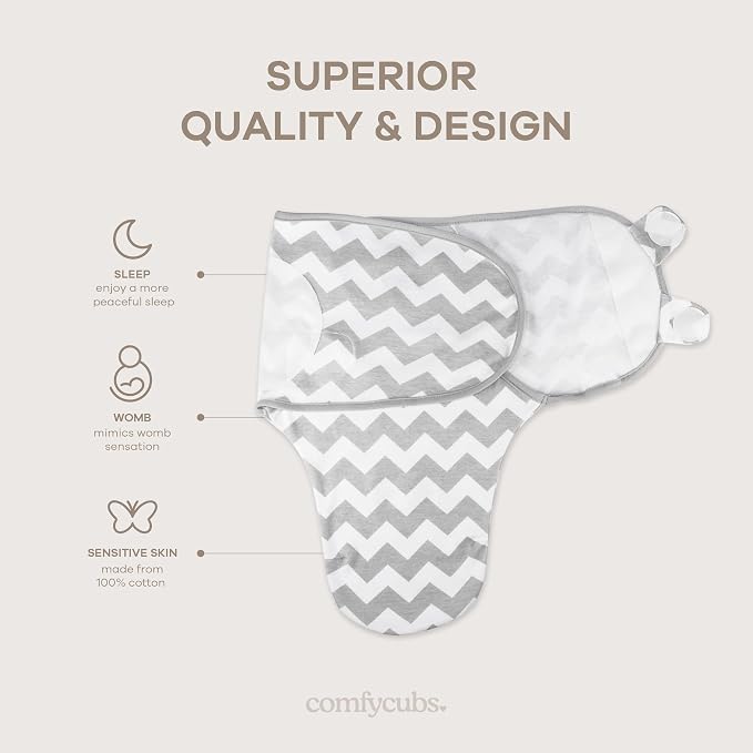 Comfy Cubs Easy Swaddle Blanket, 3 Pk Small - Image 3