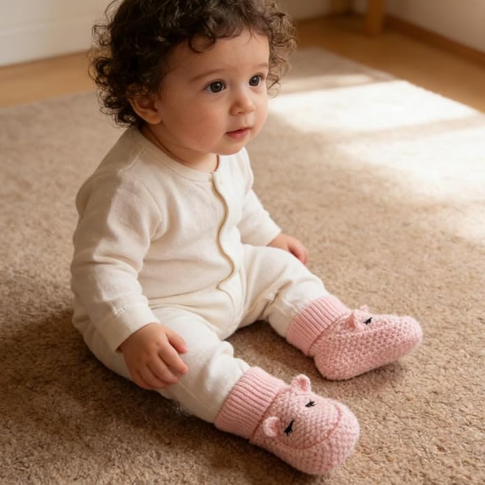 Newborn Baby Boys Girls Cozy Warm Booties Infant Cute Cartoon Knit Soft Socks - Image 2