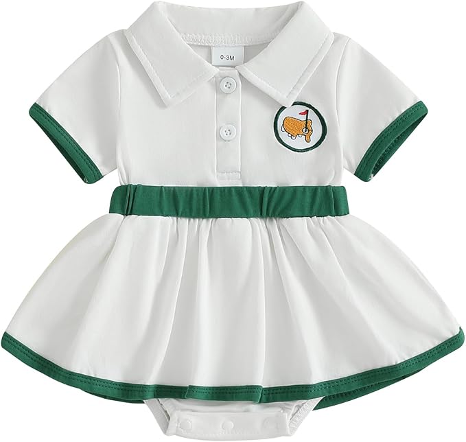 Toddler Baby Girl Golf Outfit Short Sleeve Romper Dress Onesie Infant Newborn by Unknown