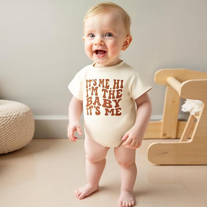 Newborn Baby Boy Girl Summer Clothes Funny Print Sweatshirt Romper Oversized - Image 3