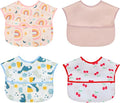 Baby bibs Waterproof Toddler bib - Feeding bib with Pocket for Infant Boy Girl Washable 6-36M