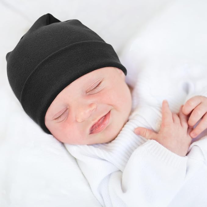 BQUBO Baby Hats and Mittens Infant Cotton Beanie Gloves No Scratch Set Newborn - Image 8