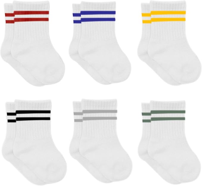 bistyle Baby Grip Ankle Socks 6 Pairs | Newborn Infant Toddlers Sock Organic by bistyle