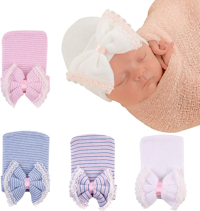 Newborn Hospital Hat Infant Baby Hat Caps by Upeilxd