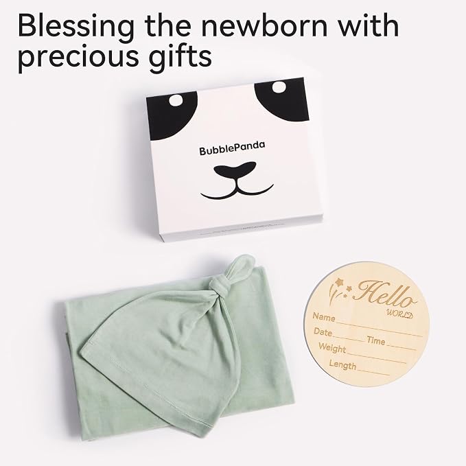 BubblePanda Rayon Made from Bamboo Newborn Swaddle Blankets 47 x 47 Inch | Baby - Image 7