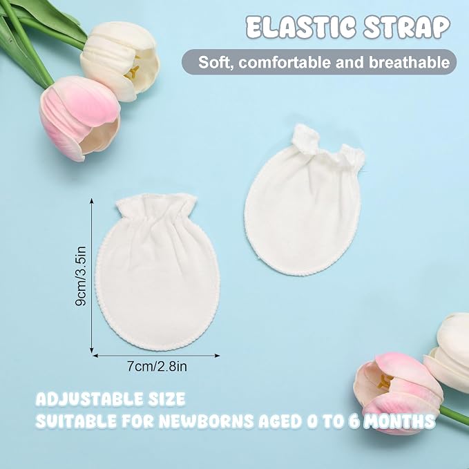 18 Pairs Newborn Baby Cotton Mittens No Scratch Gloves Newborn Mittens Infant - Image 3