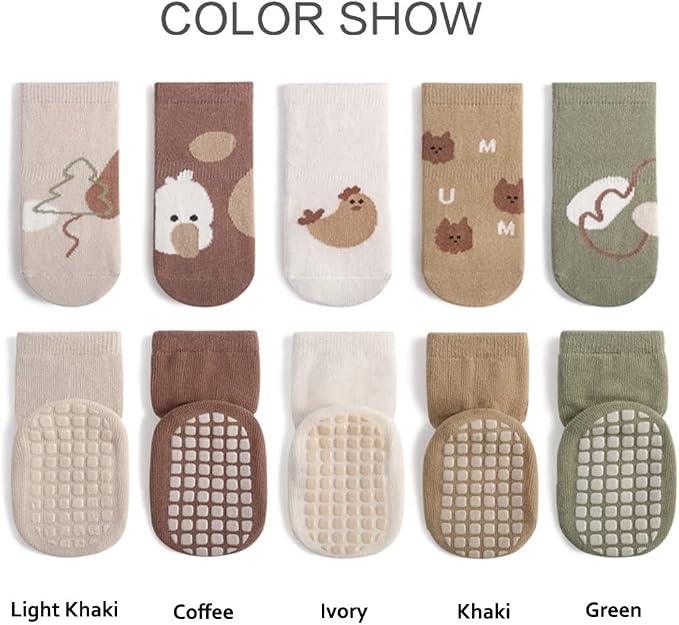 Exegawe Toddler Non Slip Socks, Cute Baby Socks - Image 3