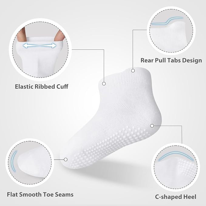 BACSAC Baby Boys Girls Socks Non Slip Breathable Comfort Toddler Infant Ankle - Image 5