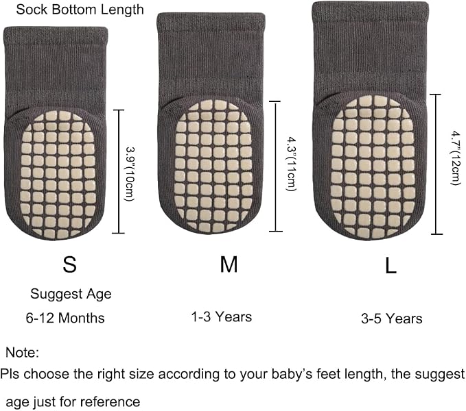 Exegawe Toddler Non Slip Socks, Cute Baby Socks - Image 4