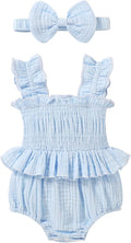YOUNGER TREE Baby girl Romper Infant Summer Clothes Ruffle Sleeveless One Piece by YOUNGERTREE