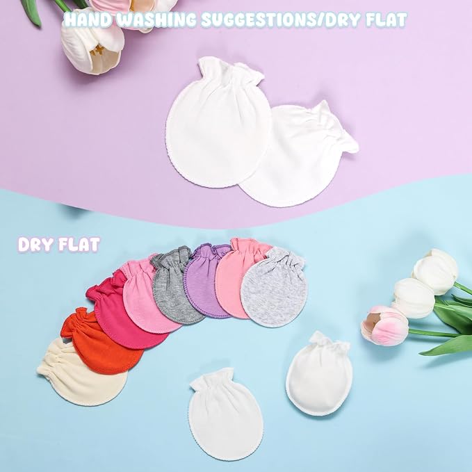 18 Pairs Newborn Baby Cotton Mittens No Scratch Gloves Newborn Mittens Infant - Image 3
