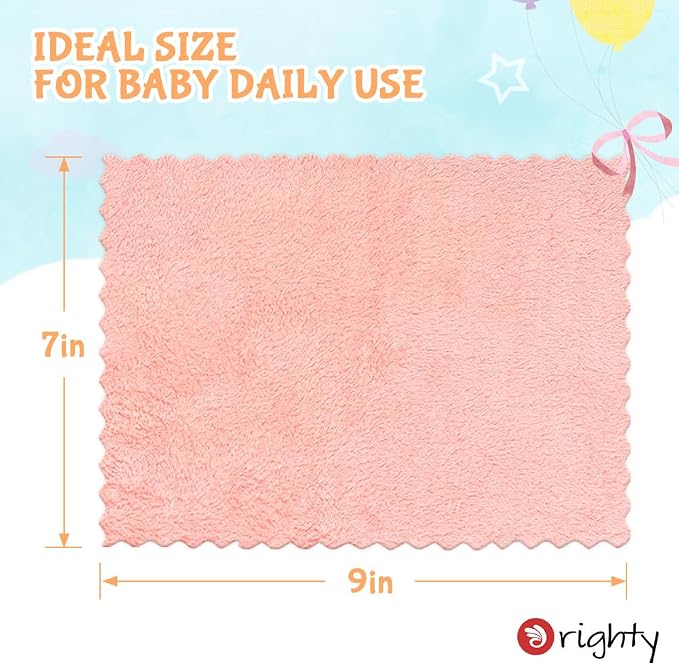 Orighty Baby Washcloths 12-Pack, Coral Fleece Baby Towels | Super Soft & - Image 4