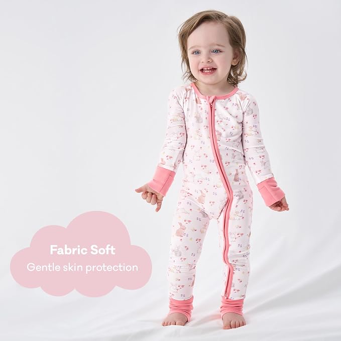 pureborn Baby Sleeper Viscose from Bamboo Zipper Footies 0-24 Months - Image 3