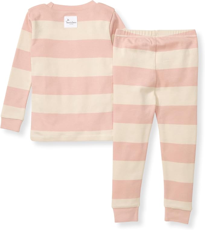 Burt's Bees Baby Girls Organic Cotton Pajamas, Toddler PJ Set, 2-PC | Soft - Image 2