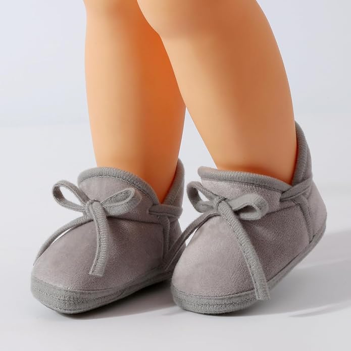 Baby Booties Newborn Fleece First Walking Shoes Non-Slip Sole Slippers Cozy - Image 2