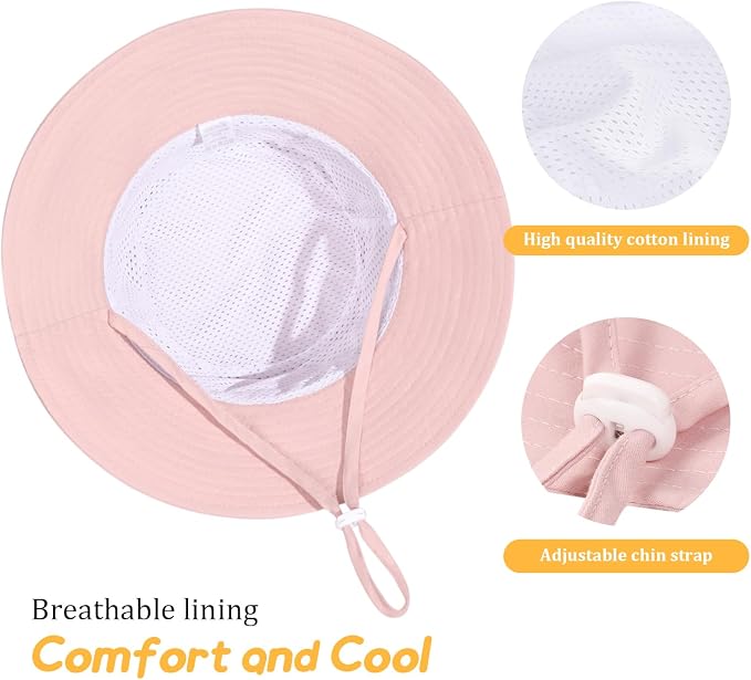 Baby Toddler Sun Hat, Boys Girls Adjustable Bucket Hat - Image 5