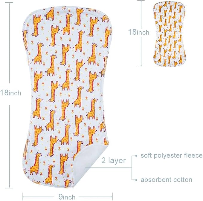 6 Pack Cotton Baby Burp Cloths Extra Absorbent Soft - Image 2