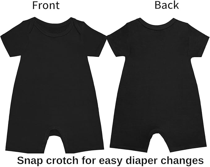 GUISBY Baby Rayon Romper Pajamas, 0-24M | Silky Soft Feel，Snap Closure，Footless - Image 3