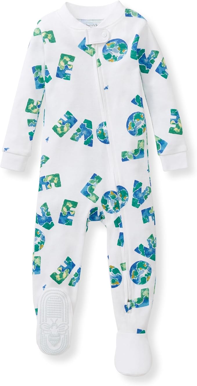 Burt's Bees Baby Boys Organic Cotton, Snug Fit Footed Sleeper Pajamas | by BurtsBeesBaby