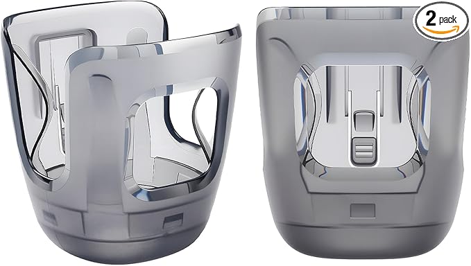 2 PCS Stroller Cup Holder Fits for UPPAbaby Vista/Vista V2/Vista V3/Cruz/Cruz V2/Cruz V3/Minu/Minu V2/Minu V3/Minu Duo, Holds Different Drink Sizes, One-Hand Quick Install/Remove, Folds with Stroller