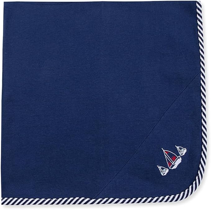 Little Me Blankets for Baby Boys' Sailboats Swaddling Receiving Blanket - Image 4