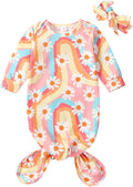Newborn Baby Girl Floral Sleep Gown Headband Sleepwear Outfit by Merqwadd