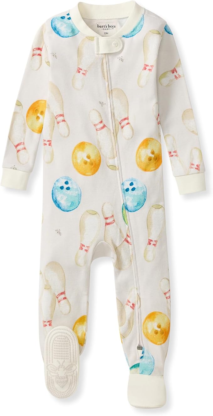 Burt's Bees Baby Boys Organic Cotton, Snug Fit Footed Sleeper Pajamas | by BurtsBeesBaby