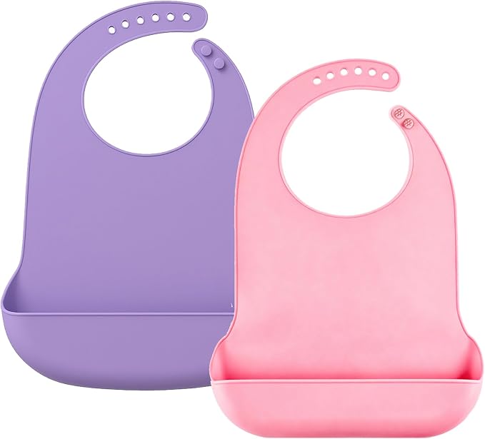 Silicone Adult Bib, Adjustable and Washable Bib by Tiwerlfe