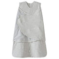 HALO 100% Cotton Sleepsack Swaddle, 3-Way Adjustable Wearable Blanket, TOG 1.5, Heather Gray, Newborn, 0-3 Months