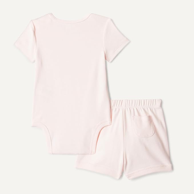 Amazon Essentials Unisex Toddlers' Short Sleeve 100% Cotton Bodysuit and Short - Image 3