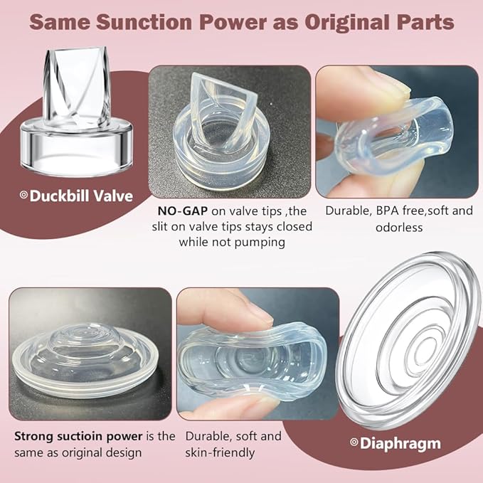 One Full Set Milk Collector Cup 19mm Only Compatible with Momcozy S12 Pro/S9 Pro Breast Pump NOT for S9/S12, S12 Pro/S9 Pro Wearable Breast Pump Replacement Parts with 19mm Flange