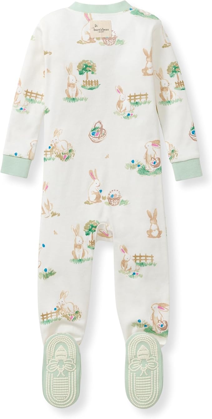 Burt's Bees Baby Boys Organic Cotton, Snug Fit Footed Sleeper Pajamas | - Image 2