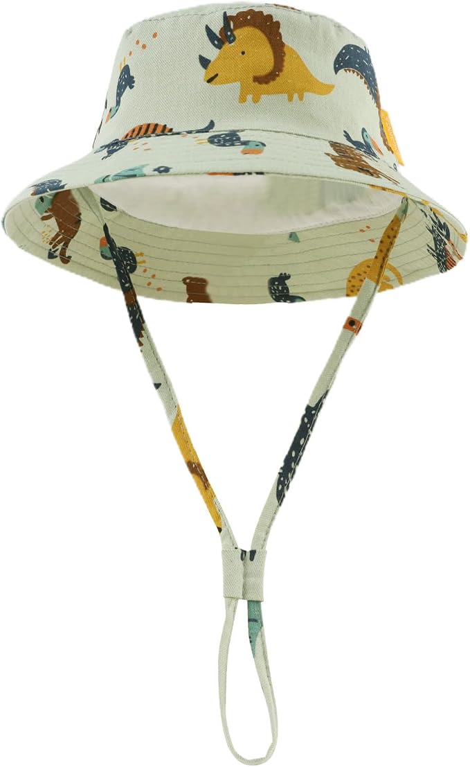 JANGANNSA Cotton Baby Sun Hat Infant Toddler Boys Girls Bucket Hats Summer Sun - Image 2