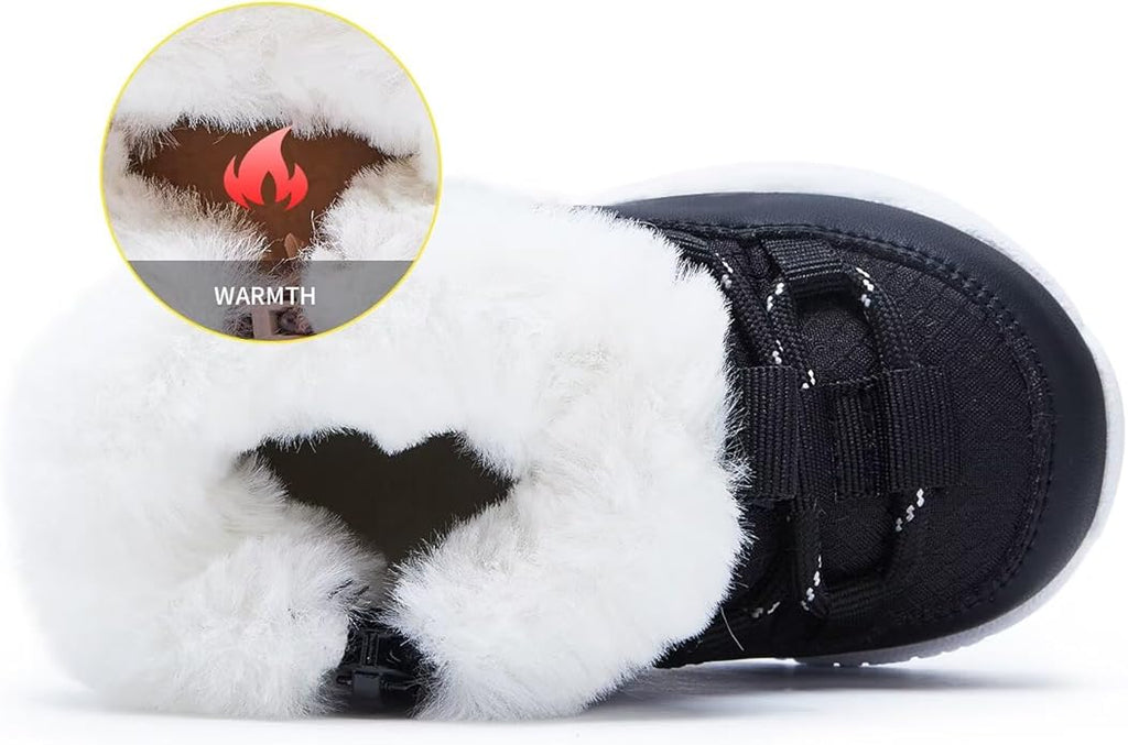 BMCiTYBM Girls Boys Snow Boots Warm Winter Fur Lined Baby Shoes (Infant/Toddler/Little Kid)