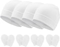 BQUBO Baby Hats and Mittens Infant Cotton Beanie Gloves No Scratch Set Newborn by DRESHOW