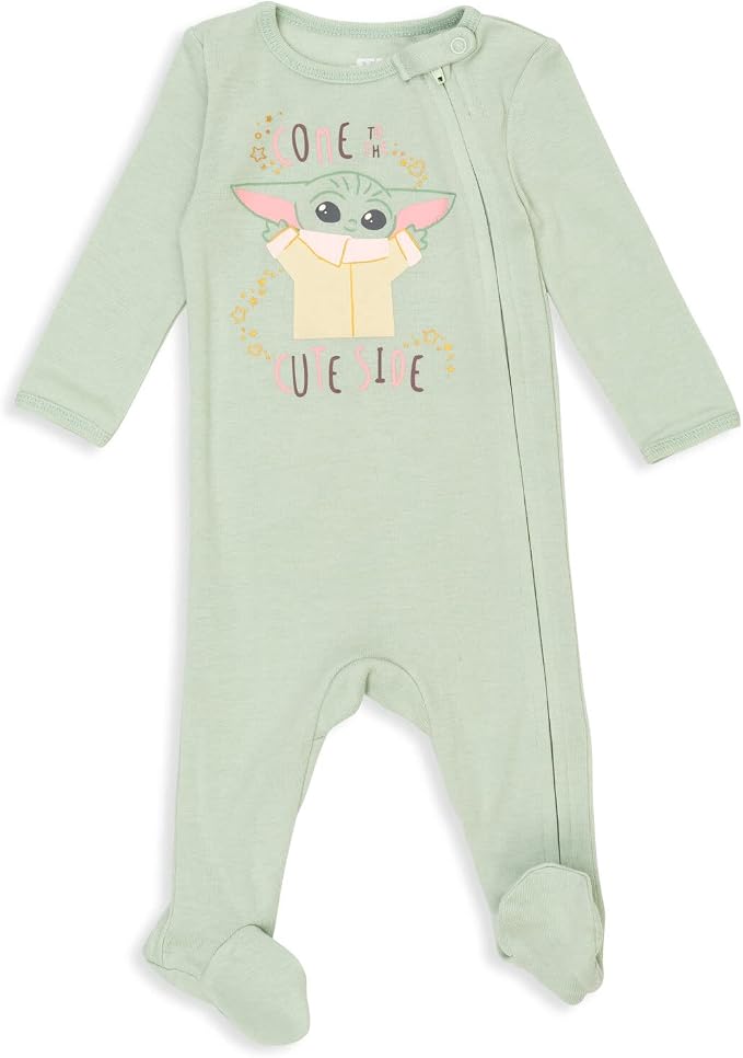 STAR WARS The Mandalorian Grogu Baby 2-Pack Footed One Piece Sleep N' Play - Image 3