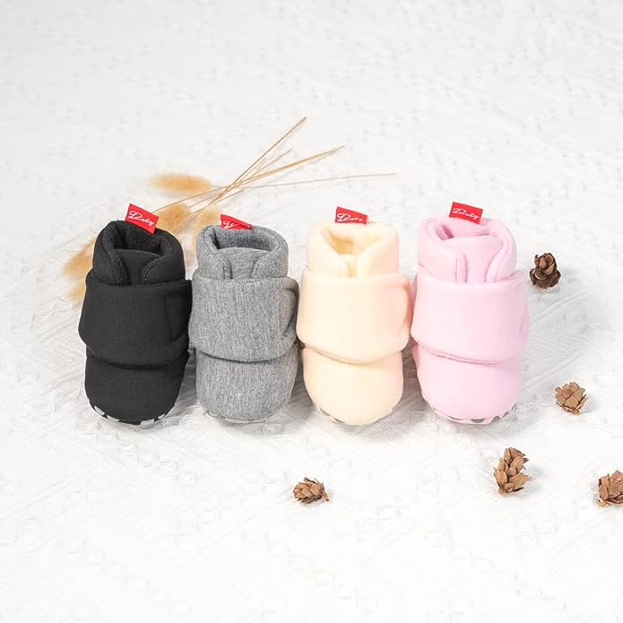 Sawimlgy Newborn Infant Baby Girl Boy Cotton Booties Stay On Sock Slippers Soft - Image 3