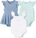 PATPAT Baby Girl Bamboo Viscose Bodysuits Set by PATPAT